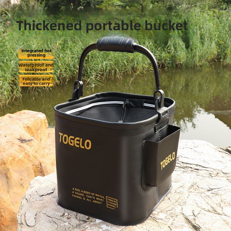 Fishing Equipment Us - Fish bucket New folding fishing bucket
