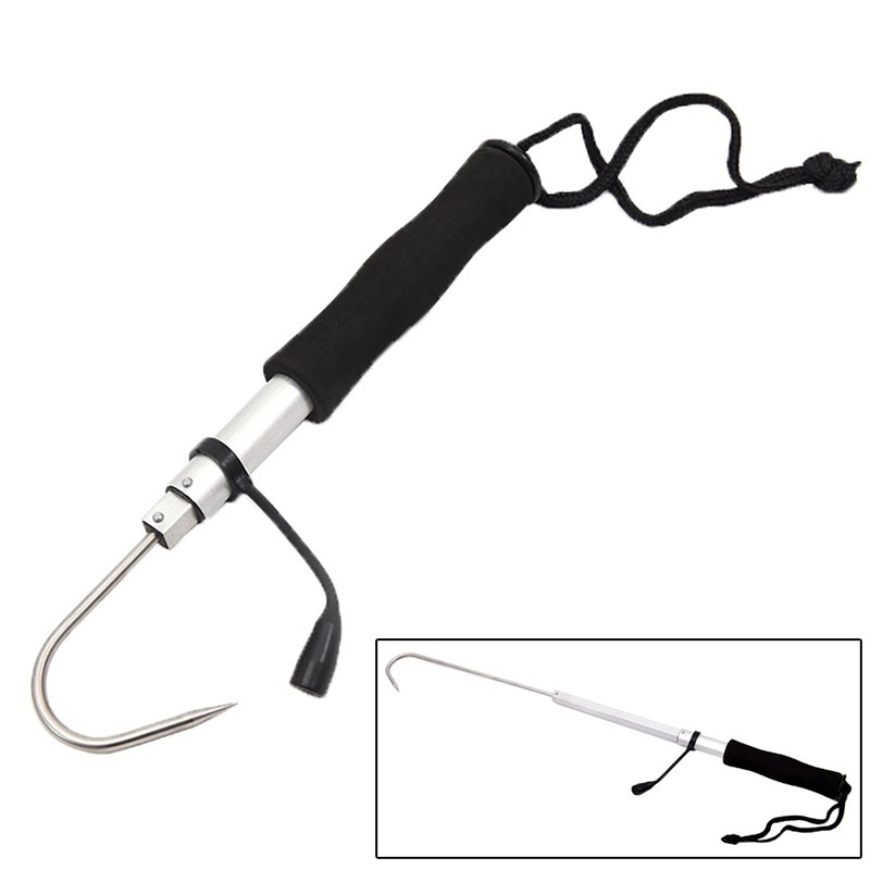 Landing Net Telescopic - Telescopic Retractable Fish Gaff Stainless Ice