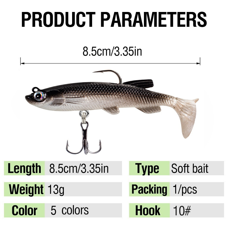 8pcs Kit Fishing Lure Soft Lur - Saltwater Fishing Hook ulasan dan harga