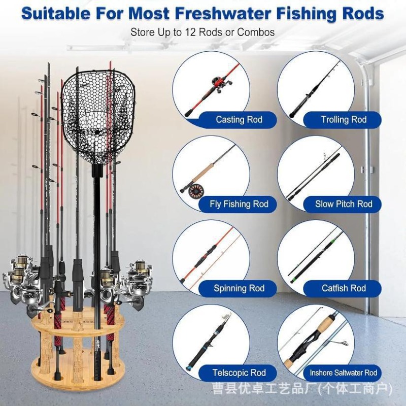 Round Solid Wood Fishing Rod S - Fishing Equipment Tools ulasan dan harga