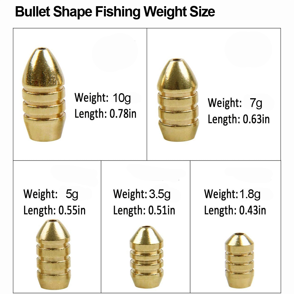 10Pcs Brass Fishing Weight Cop - Bass Fishing Lure ulasan dan harga