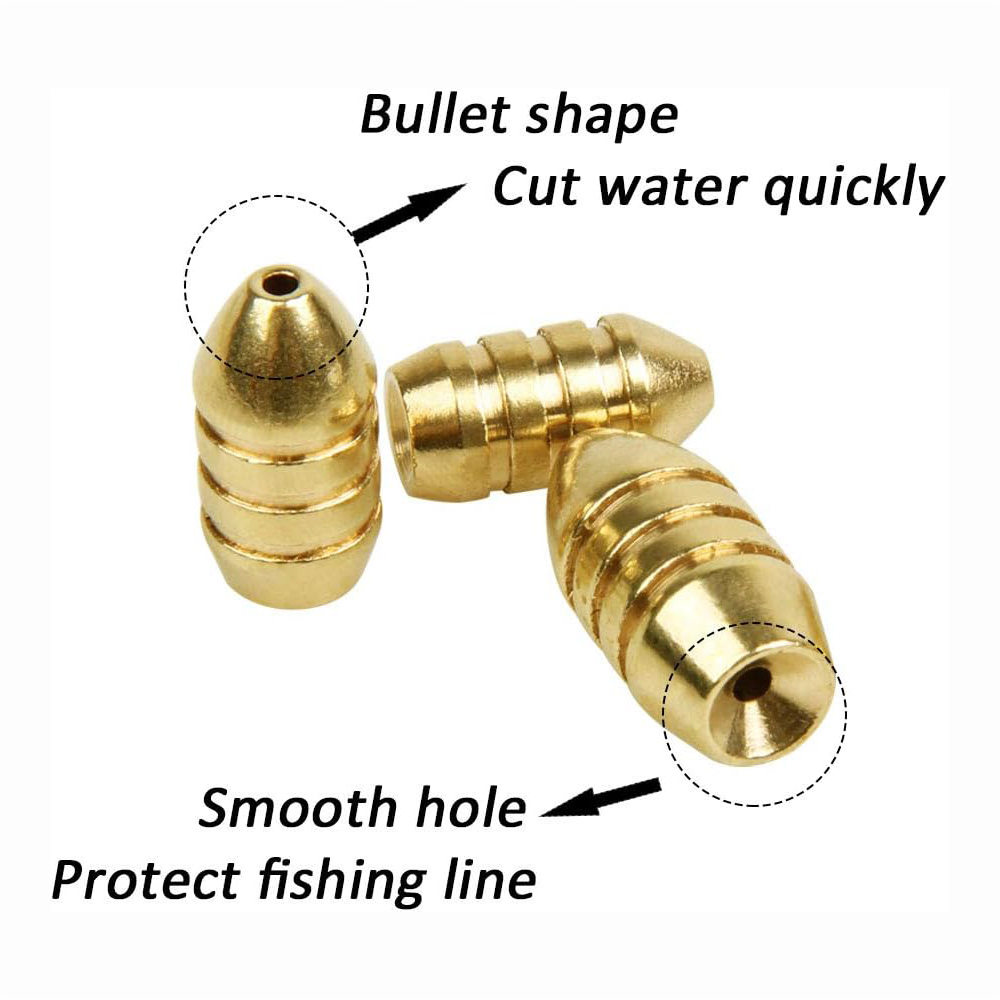 10Pcs Brass Fishing Weight Cop - Bass Fishing Lure ulasan dan harga