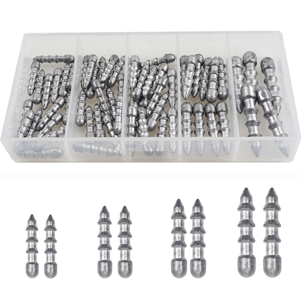 60PCS Nail weights Worm Fishin - Bass Fishing Lure ulasan dan harga
