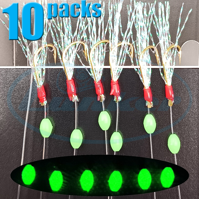 Lunker sabiki rigs 10 packs hi - Saltwater Fishing Hook ulasan dan harga