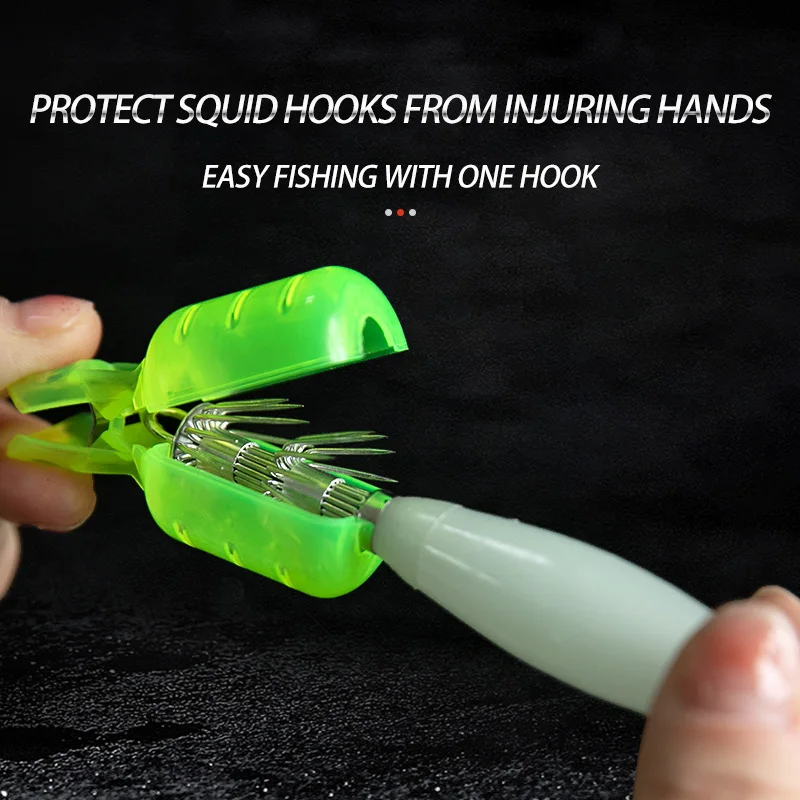 10Pcs/Lot Squid Jig Hook Cover - Fishing Equipment For Beginners ulasan dan harga