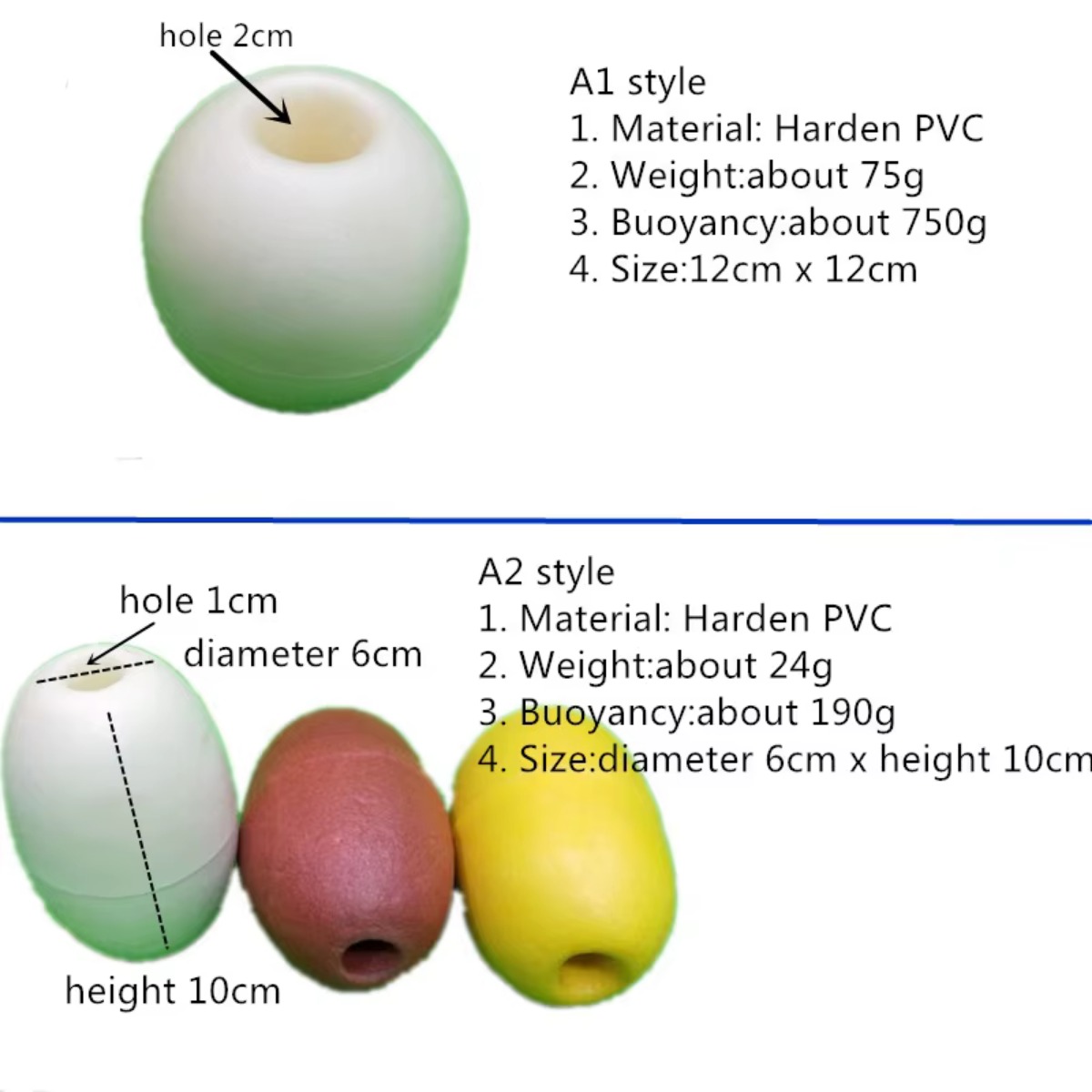 hard PVC foam floating ball aq - Fishing Equipment Tools ulasan dan harga