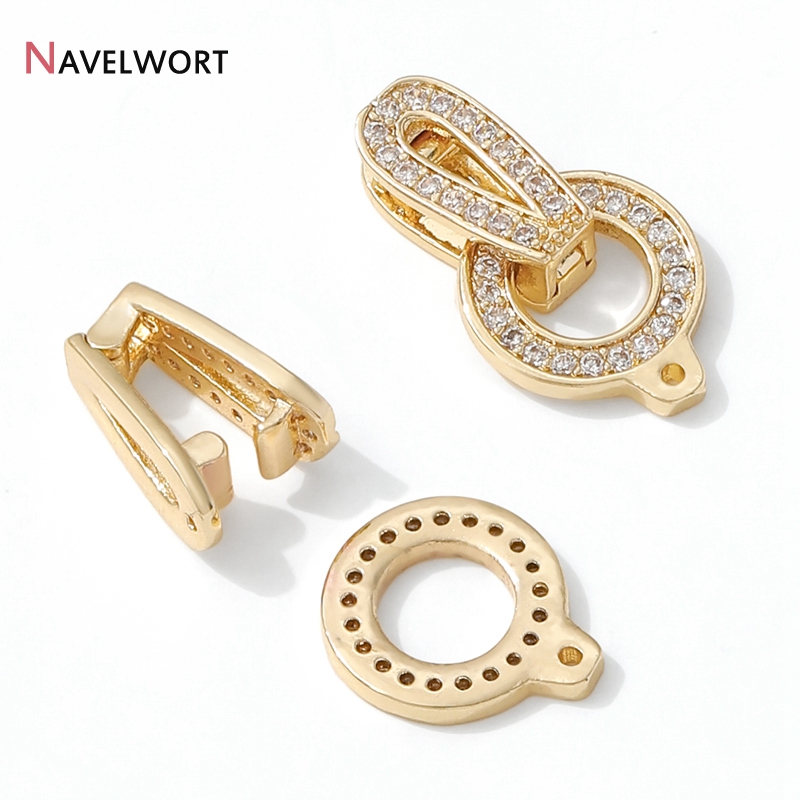 1/2/3Pcs 14K Gold Plated Round - Circle Hook Set ulasan dan harga