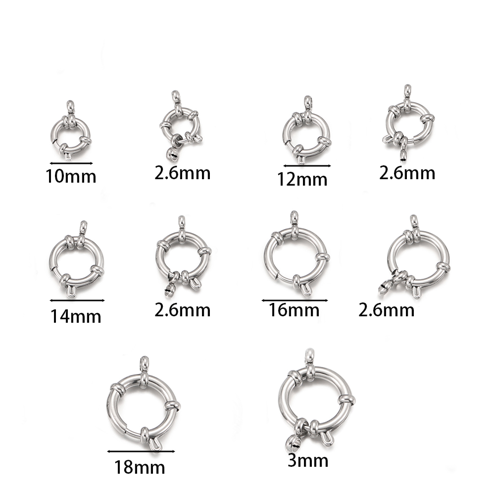 2pcs Stainless Steel Round Spr - Circle Hook Set ulasan dan harga