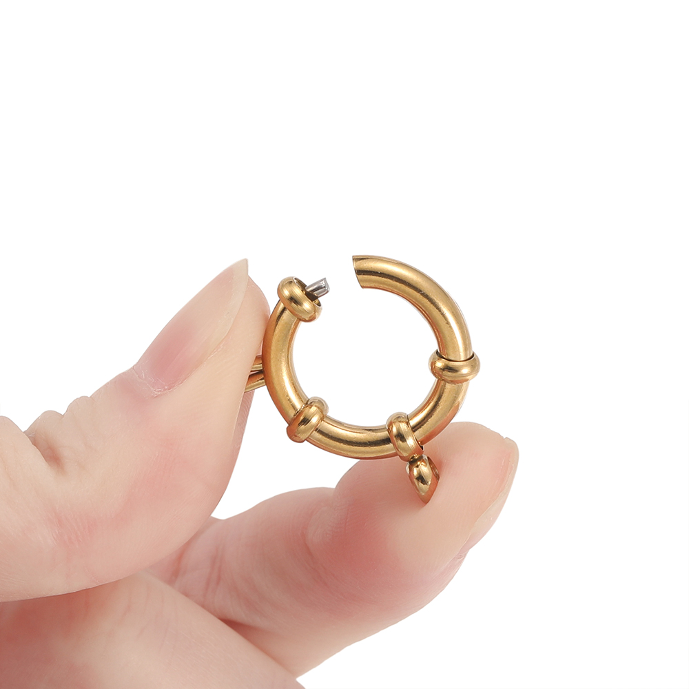 2pcs Stainless Steel Round Spr - Circle Hook Set ulasan dan harga