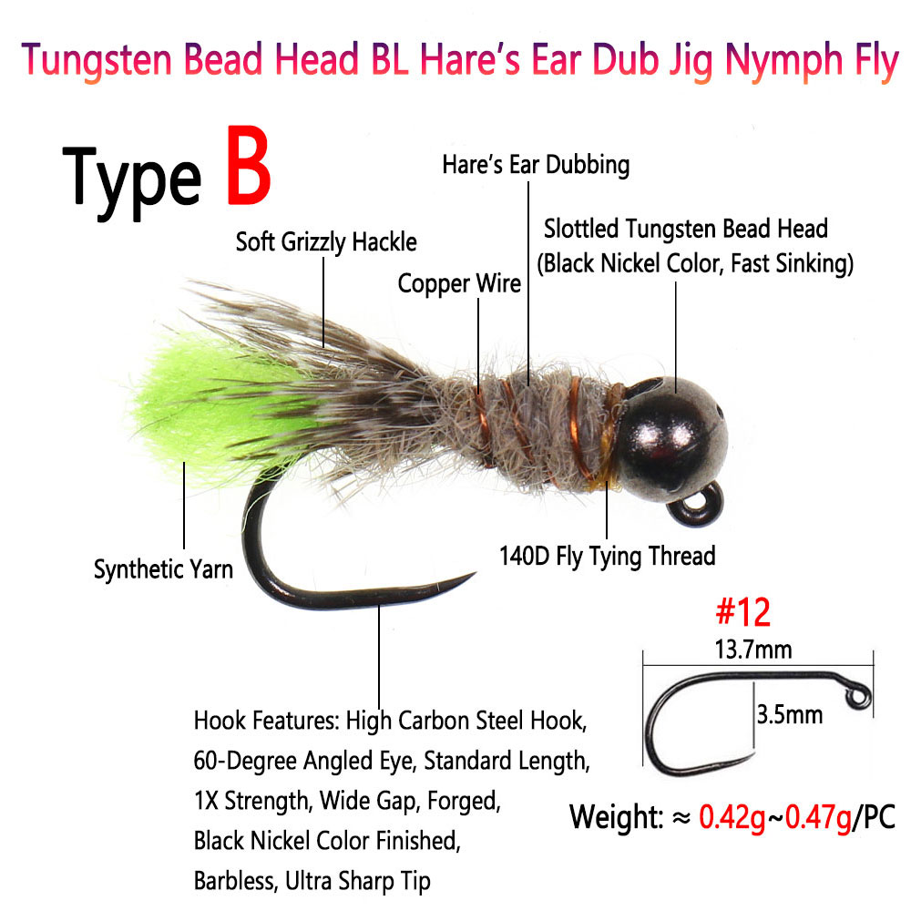 Bimoo 4PCS Tungsten Bead Head  - Fishing Equipment Europe ulasan dan harga