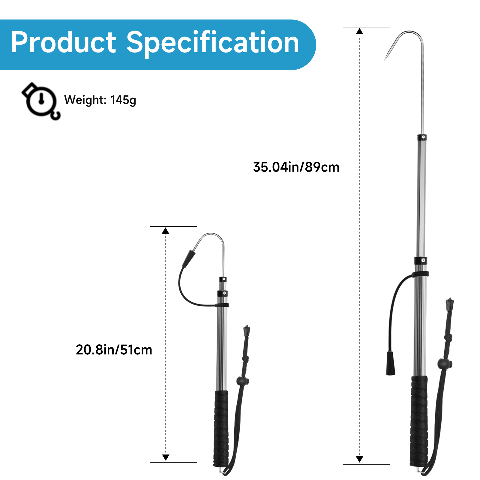 SANLIKE 90cm Telescopic Fishin - Saltwater Fishing Hook ulasan dan harga