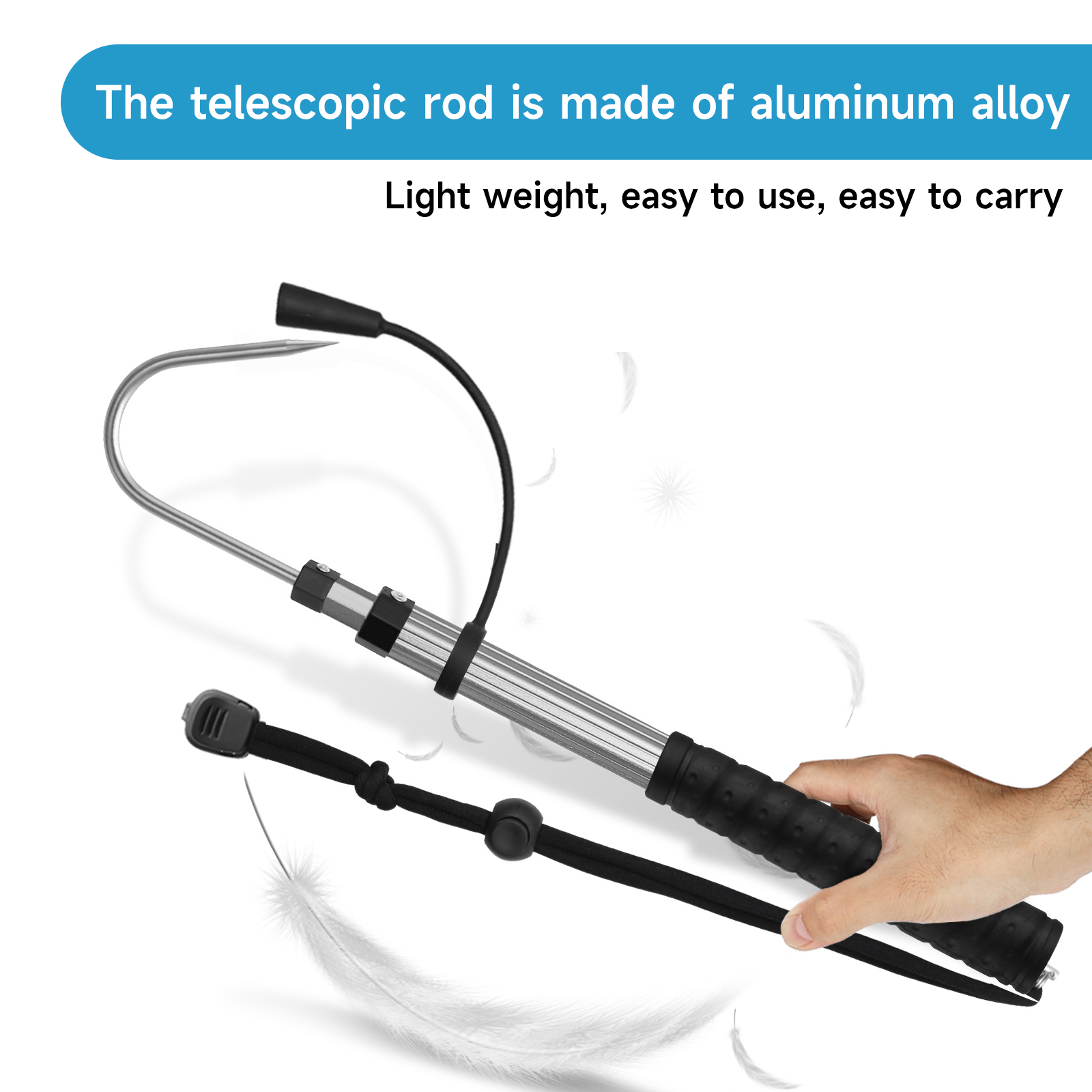 SANLIKE 90cm Telescopic Fishin - Saltwater Fishing Hook ulasan dan harga