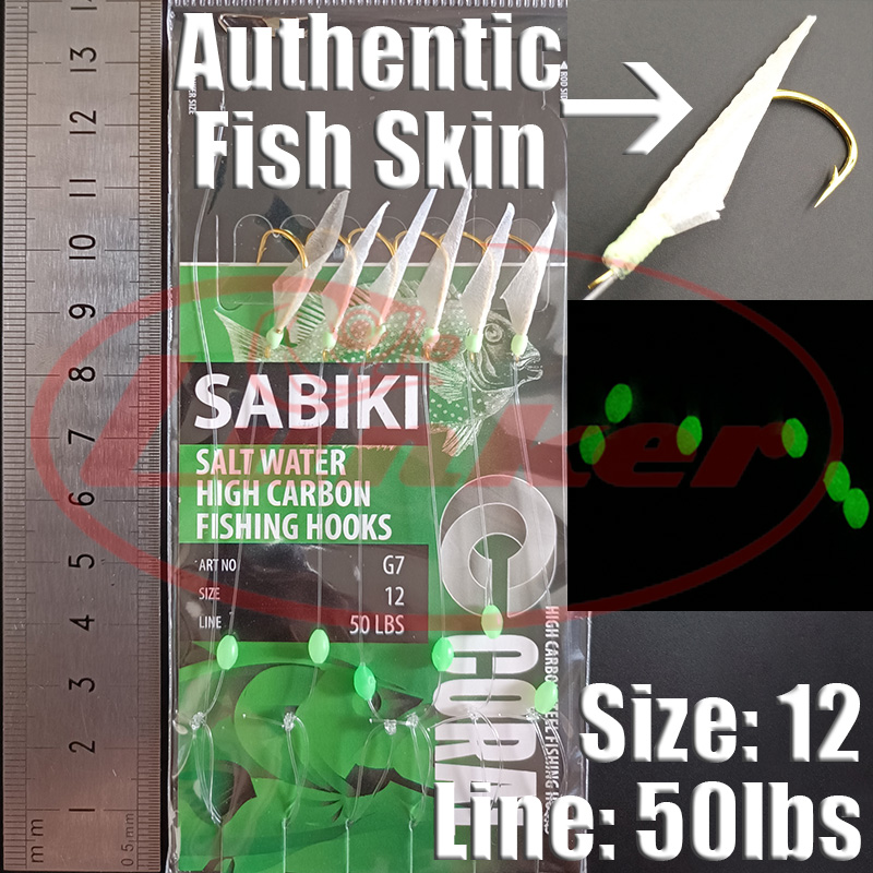 Lunker sabiki rig hooks lumino - Saltwater Fishing Hook ulasan dan harga